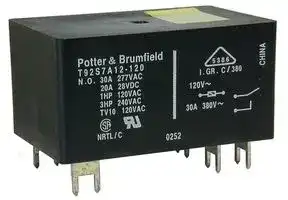 T92P7D12-24..: RELAY, DPST-NO, 277VAC, 28VDC, 40A