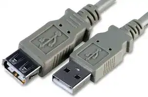 PSG91638: USB Cable, Type A Plug to Type A Receptacle, 1 m, 3.28 ft, USB 1.1, Grey