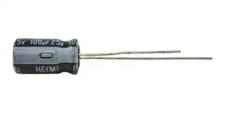UHE1E101MED1TD: ALUMINUM ELECTROLYTIC CAPACITOR, 100UF, 25V, 20%, RADIAL