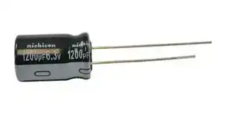 UHE0J122MPD6TD: ALUMINUM ELECTROLYTIC CAPACITOR 1200UF, 6.3V, 20%, RADIAL