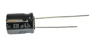 UHE0J821MPD1TD: ALUMINUM ELECTROLYTIC CAPACITOR, 820UF, 6.3V, 20%, RADIAL