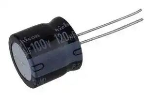 UPJ2A121MHD6TN: ALUMINUM ELECTROLYTIC CAPACITOR, 120UF,