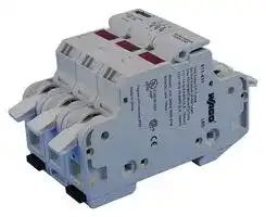 811-431: TERMINAL BLOCK, FUSE, 3 POSITION, 14-6AWG, CLASS CC