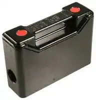 RS63HFTG: Fuseholder, Front Connected, 660V, 63A, HRC, Screw Clamp, Red Spot, Black
