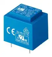 VB 0.35/1/9: PCB Transformer, Class II, Encapsulated Safety Isolating, 230V, 9V, 350 mVA, 50Hz / 60Hz