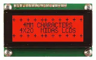 MD42004A6W-FPTLRGB: Alphanumeric LCD, 20 x 4, Black on RGB, 5V, Parallel, English, Japanese, Transflective