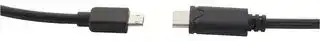 11.02.8781: USB Cable, Reversible Micro Type B Plug to Type C Plug, 3 m, 9.8 ft, USB 2.0, Black