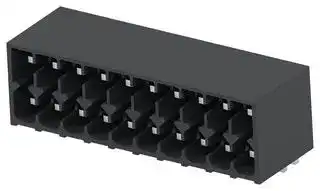 1-2842491-0: Terminal Block, 2Row, Black, Header, 3.5 mm, 20 Ways, 8 A, 150 V, Through Hole Right Angle