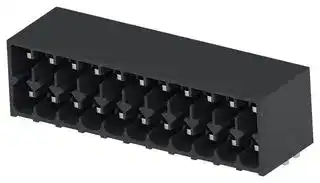 1-2842491-1: Terminal Block, 2Row, Black, Header, 3.5 mm, 22 Ways, 8 A, 150 V, Through Hole Right Angle