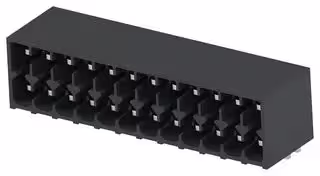 1-2842491-2: Terminal Block, 2Row, Black, Header, 3.5 mm, 24 Ways, 8 A, 150 V, Through Hole Right Angle