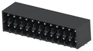 1-2842491-2: Terminal Block, 2Row, Black, Header, 3.5 mm, 24 Ways, 8 A, 150 V, Through Hole Right Angle