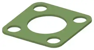 92-22016: EMI Shielding Gasket, Conductive Sheet, Nickel Plated Graphite, 22.23mm L x 22.23mm W x 0.8mm D