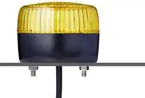 861507313: Beacon, Flashing/Steady, Yellow, 240 VAC, IP67 / IP69, 55 mm H, 75 mm Lens, PCL Series