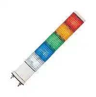 XVC4B5K: Beacon, LED, Blue, Transparent, Green, Orange, Red, Steady, 24VDC, IP54, 44mm Dia., 240.5mm Height