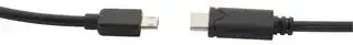 11.02.8782: USB Cable, Reversible Micro Type B Plug to Type C Plug, 4.5 m, 14.8 ft, USB 2.0, Black