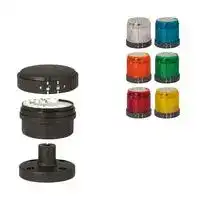 46-581.1800: Connection Module, 46 Series Signal Light Tower, Panel Mount, Plastic, Grey, Round, IP44