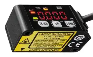 HG-C1030L3-P: Laser Sensor, 30 mm, PNP Open Collector, 21.6 to 26.4 VDC, Cable, HG-C1000L Series