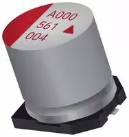 APA0606100M050R: Polymer Aluminium Electrolytic Capacitor, 10 µF, 50 V, Radial Can - SMD, 0.06 ohm