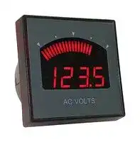 DMR35-ACV1-AC1-R: Digital Panel Meter, 3.5 Digit, AC Voltage, 0 to 5 VAC, 0 to 50 VAC, Red Display