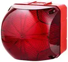 874162313: Beacon, Flashing/Steady, Red, 240 VAC, IP66, 94 mm L, 94 mm H, QDS Series