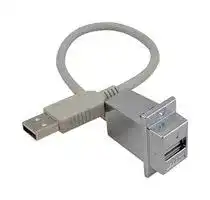 AL-ECF504-AB12: USB Cable, Type B Plug to Type A Receptacle, 304.8 mm, 12 ft, USB 2.0, Light Grey