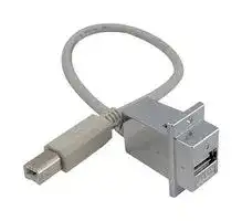 AL-ECF504-AB36: USB Cable, Type B Plug to Type A Receptacle, 914.4 mm, 36 ft, USB 2.0, Light Grey
