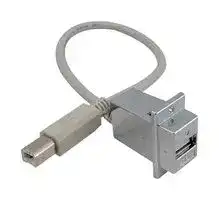 AL-ECF504-AB72: USB Cable, Type B Plug to Type A Receptacle, 1.8 m, 72 ft, USB 2.0, Light Grey