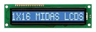 MC11609A6W-BNMLW-V2: Alphanumeric LCD, 16 x 1, 5V, English, Japanese, Transmissive