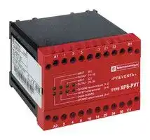 XPSPVT1180: Safety Relay, 24 VDC, DPST-NO, SPST-NC, Preventa XPSVT Series, DIN Rail, 1.5 A, Screw Clamp