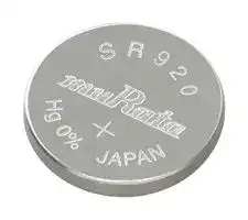 SR920: Battery, 1.55 V, Silver Oxide, 40 mAh, Pressure Contact, 9.5 mm