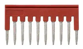 XW5S-P1.5-10RD: Accessory, Red, Omron XW5G-P1.5 & XW5T-P1.5 Series Terminal Blocks, Short Bar