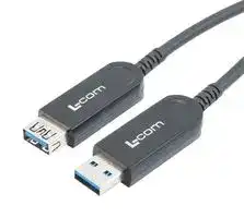 AOC-U30AMAF-V0S-010: USB Cable, Type A Plug to Type A Receptacle, 10 m, 32.8 ft, USB 3.0, Black