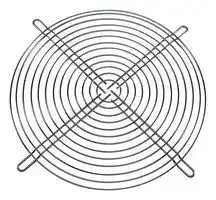 G225: Fan Finger Guard, Steel - Wire Form, 225mm Axial Fans, 215 mm, Bright Nickel Chrome