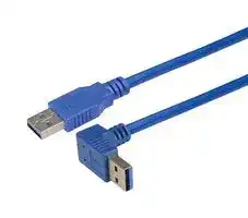CA3A-90DA-5M: USB Cable, Type A Plug to 90° Type A Plug, 5 m, 16.4 ft, USB 3.0, Blue