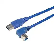CA3A-90DB-2M: USB Cable, Type A Plug to 90° Type B Plug, 2 m, 6.6 ft, USB 3.0, Blue