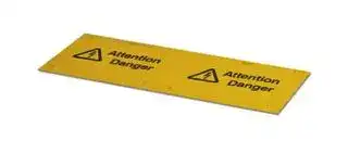 1004490: Terminal Block Marker, Warning Label, Danger Terminal Marking, Attention Danger