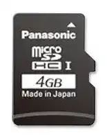 RP-SMKC04DE1: Flash Memory Card, MicroSDHC Card, Class 2, 4 GB, KC Series