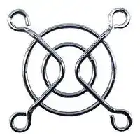 G40-2: Fan Finger Guard, Steel - Wire Form, 40mm Axial Fans, 32 mm, Bright Nickel Chrome