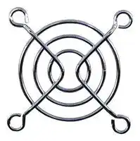 G50-3: Fan Finger Guard, Steel - Wire Form, 50mm and 52mm Axial Fans, 42 mm, Bright Nickel Chrome