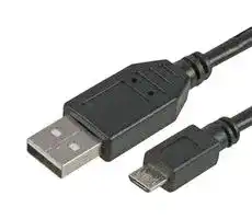 83-16410: USB Cable, Type A Plug to Micro Type B Plug, 152.4 mm, 6 ", USB 2.0, Black