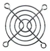 G60-4: Fan Finger Guard, Steel - Wire Form, 60mm Axial Fans, 50 mm, Bright Nickel Chrome
