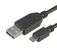 83-16413: USB Cable, Type A Plug to Micro Type B Plug, 1.83 m, 6 ft, USB 2.0, Black