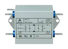 B84112B0000B030: Power Line Filter, General Purpose, 250 V, 3 A, Single Phase, 1 Stage, Chassis Mount