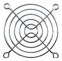 G70-4: Fan Finger Guard, Steel - Wire Form, 70mm Axial Fans, 61.5 mm, Bright Nickel Chrome