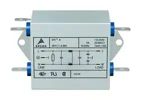 B84111A0000B120: Power Line Filter, General Purpose, 250 V, 20 A, Single Phase, 1 Stage, Chassis Mount