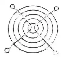 G80-18B: Fan Finger Guard, Steel - Wire Form, 80mm Axial Fans, 71.5 mm, Bright Nickel Chrome