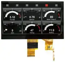 MDT0700E3ISC-LVDS: TFT LCD, 7 ", 1024 x 600 Pixels, Landscape, RGB, 3.3V
