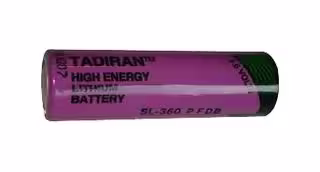 6ES7971-0BA00: Rechargeable Battery, 3.6 V, Lithium, 2.3 Ah, Raised Positive and Flat Negative, 1