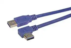 CA3A-90LA-3M: USB Cable, Type A Plug to 90° Type A Plug, 3 m, 9.8 ft, USB 3.0, Blue