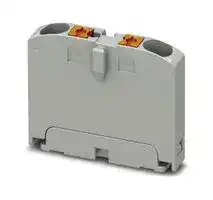 1028067: Panel Mount Barrier Terminal Block, Grey, 24 A, 690 V, 2 Pole, 1, Push In, 12 AWG